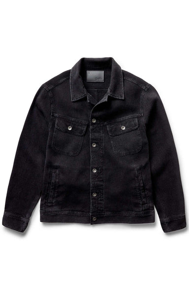 Taylor Stitch - The Long Haul Jacket - Black Indigo Waffle - Flatlay