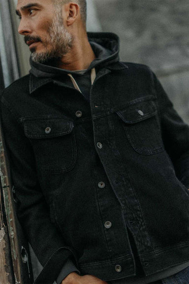 Taylor Stitch - The Long Haul Jacket - Black Indigo Waffle - Model