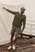 taylor stitch the rugby shirt burnt olive model
