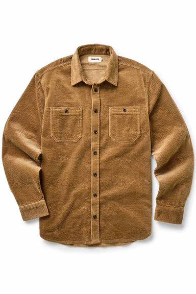 taylor stitch the utility shirt bourbon corduroy flatlay