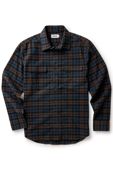 taylor stitch the yosemite shirt wetlands plaid flatlay