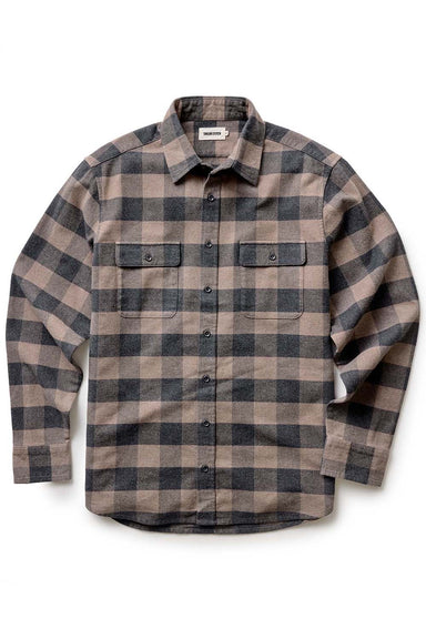 Taylor Stitch THE YOSEMITE SHIRT Heather Sable Buffalo Check Flatlay