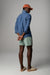 Finisterre - Gylly Shirt - Royal Blue - Model Back