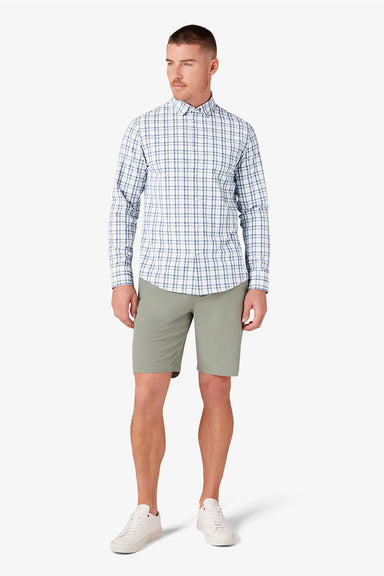Mizzen + Main - Leeward LS - Sky Coastal Plaid - Front