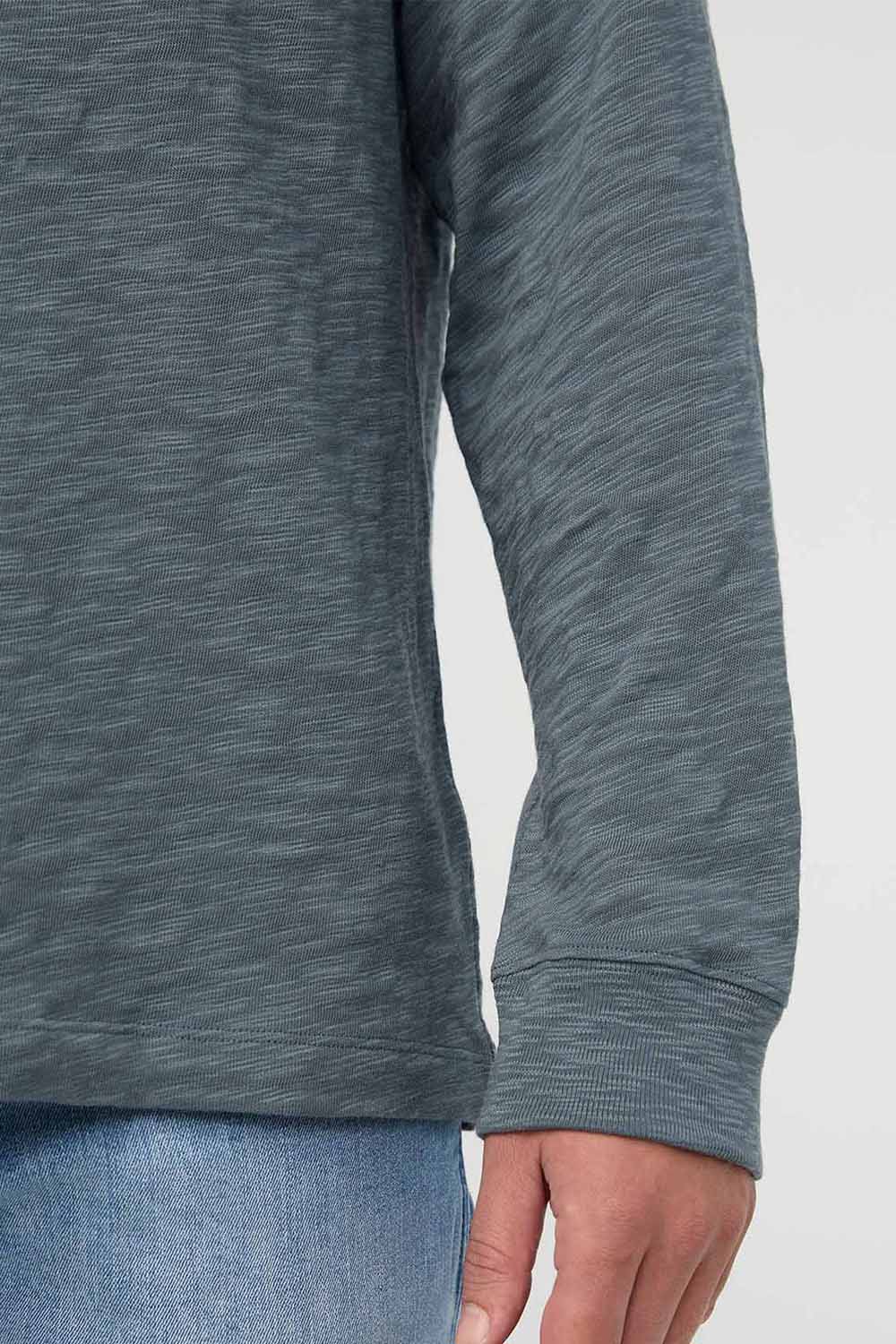 Duer Midweight Slub Henley in Slate Blue — Detail-2 view