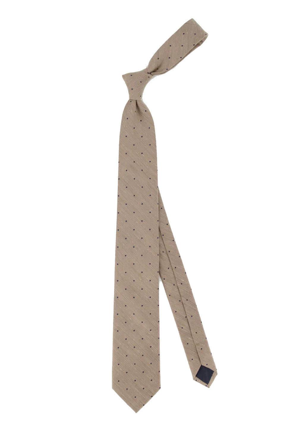 the tie bar bulletin dot tie tan front