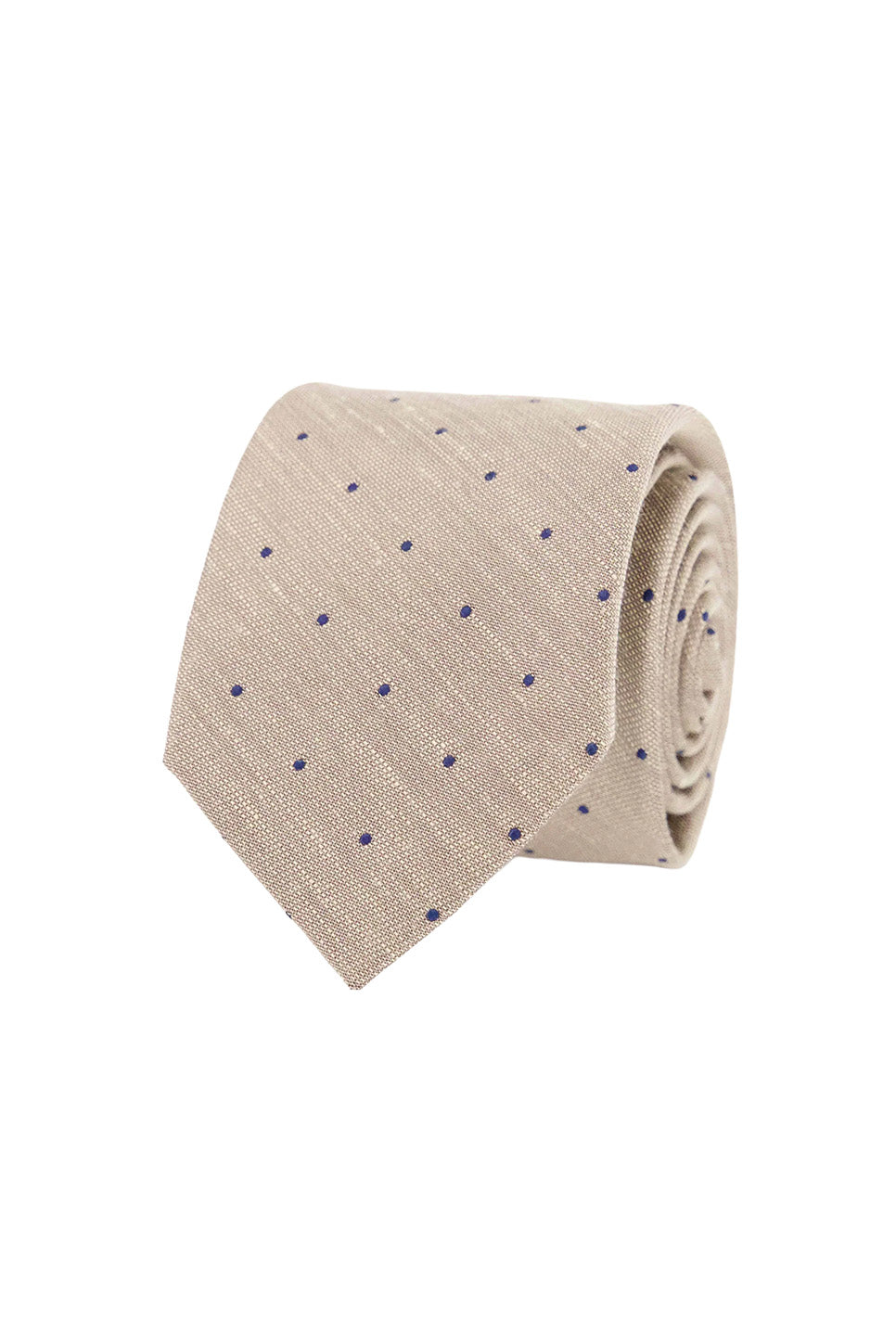 the tie bar bulletin dot tie tan roll