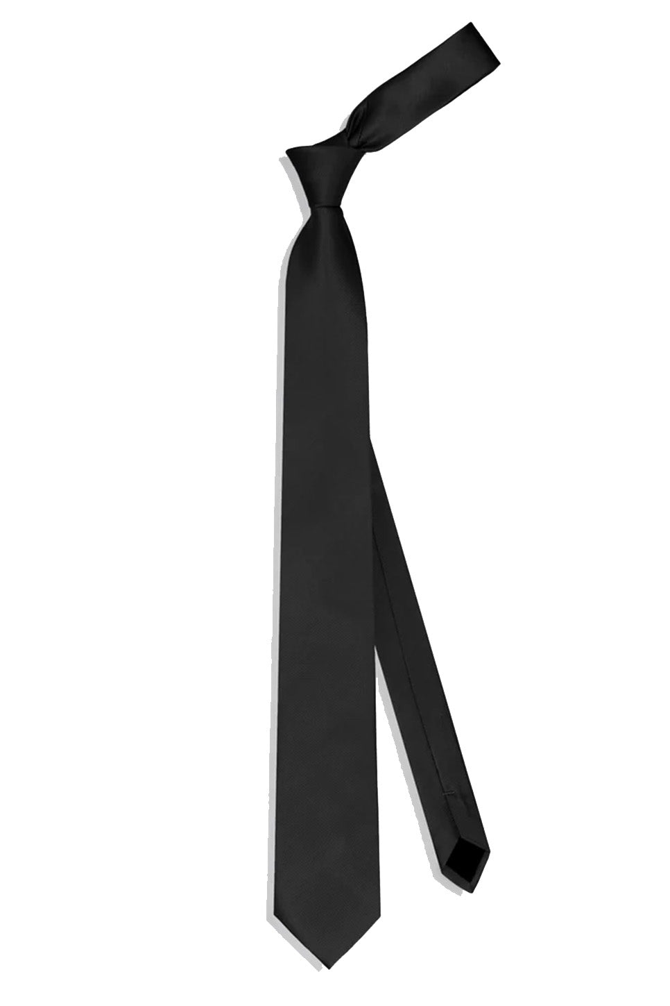 the tie bar grosgrain solid tie black front