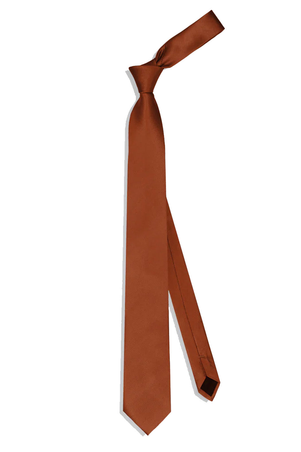 the tie bar grosgrain solid tie copper front
