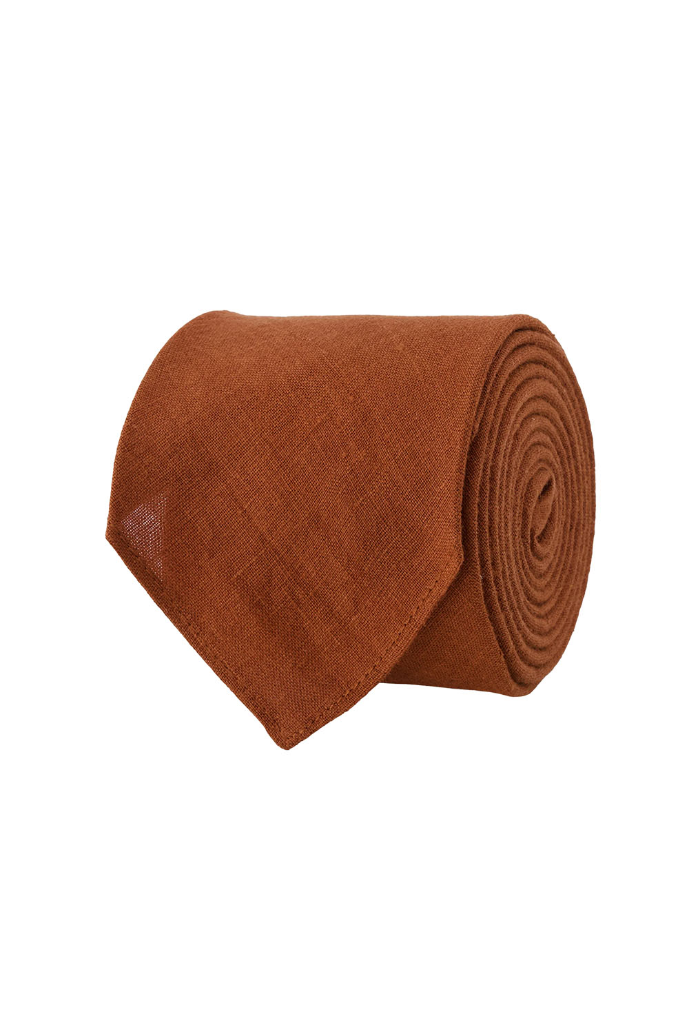 the tie bar kinzie french linen tie cinnamon