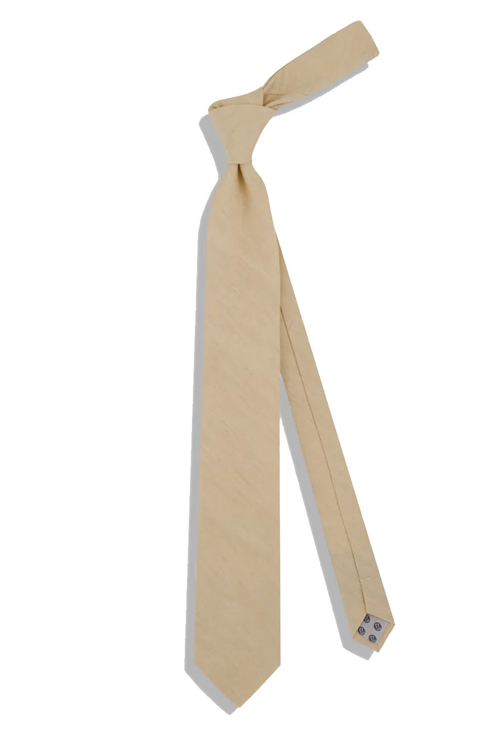 the tie bar linen row tie light champagne front
