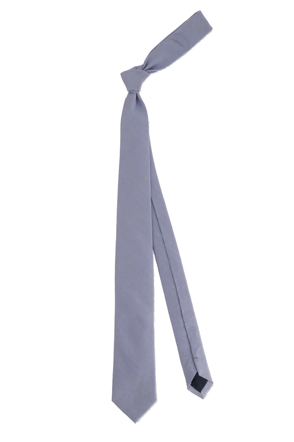 the tie bar linen row tie slate blue front
