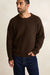 Rhythm Vintage Waffle Knit Sweater in Chocolate — Front view