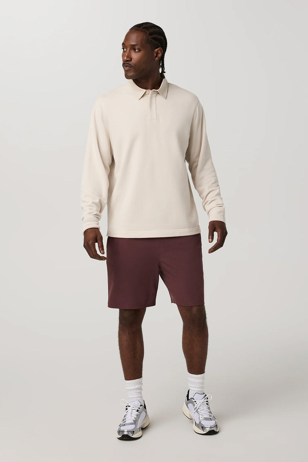 Vuori - Banks Session Short 7" - Boysenberry - Model Front