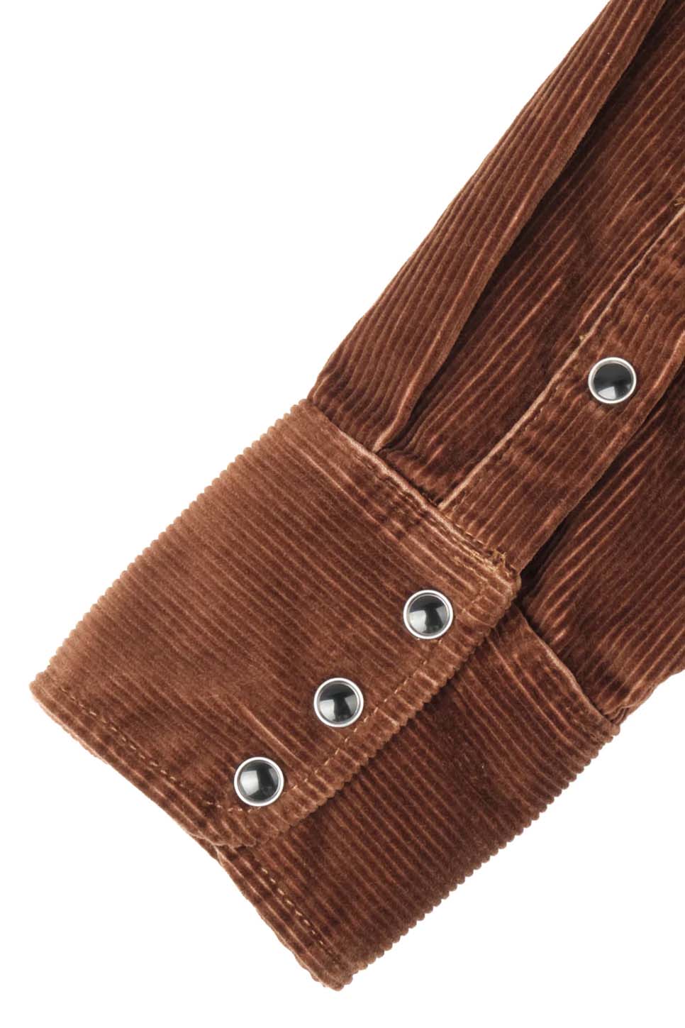 Freenote Cloth - Calico LS - Brown Cord - Sleeve