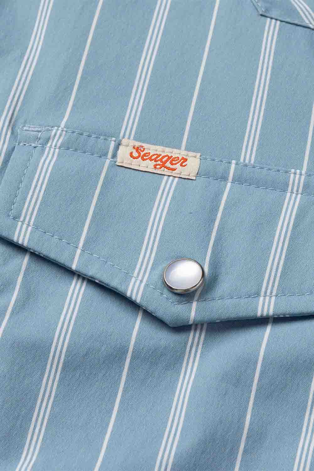 Seager - El Ranchero SS - Slate Blue Stripe - Pocket