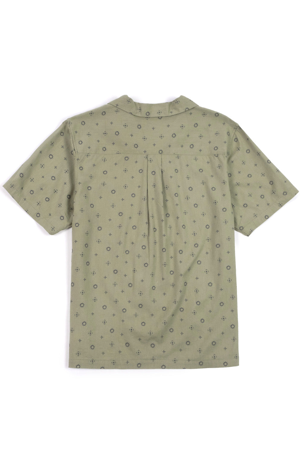 topo daytripper shirt tossed motif oil green back