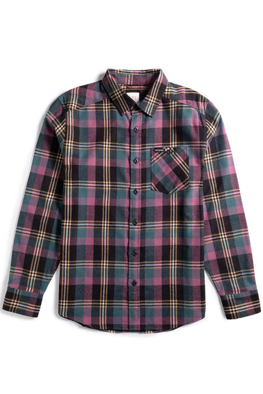 topo mountain lw shirt black goldenrod multi front