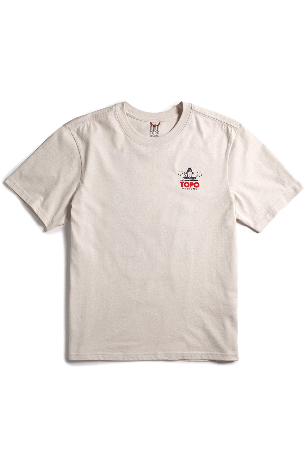 topo mountain river tee bone white front