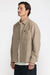 RVCA Dayshift Solid Flannel in Wheat — Quarter view