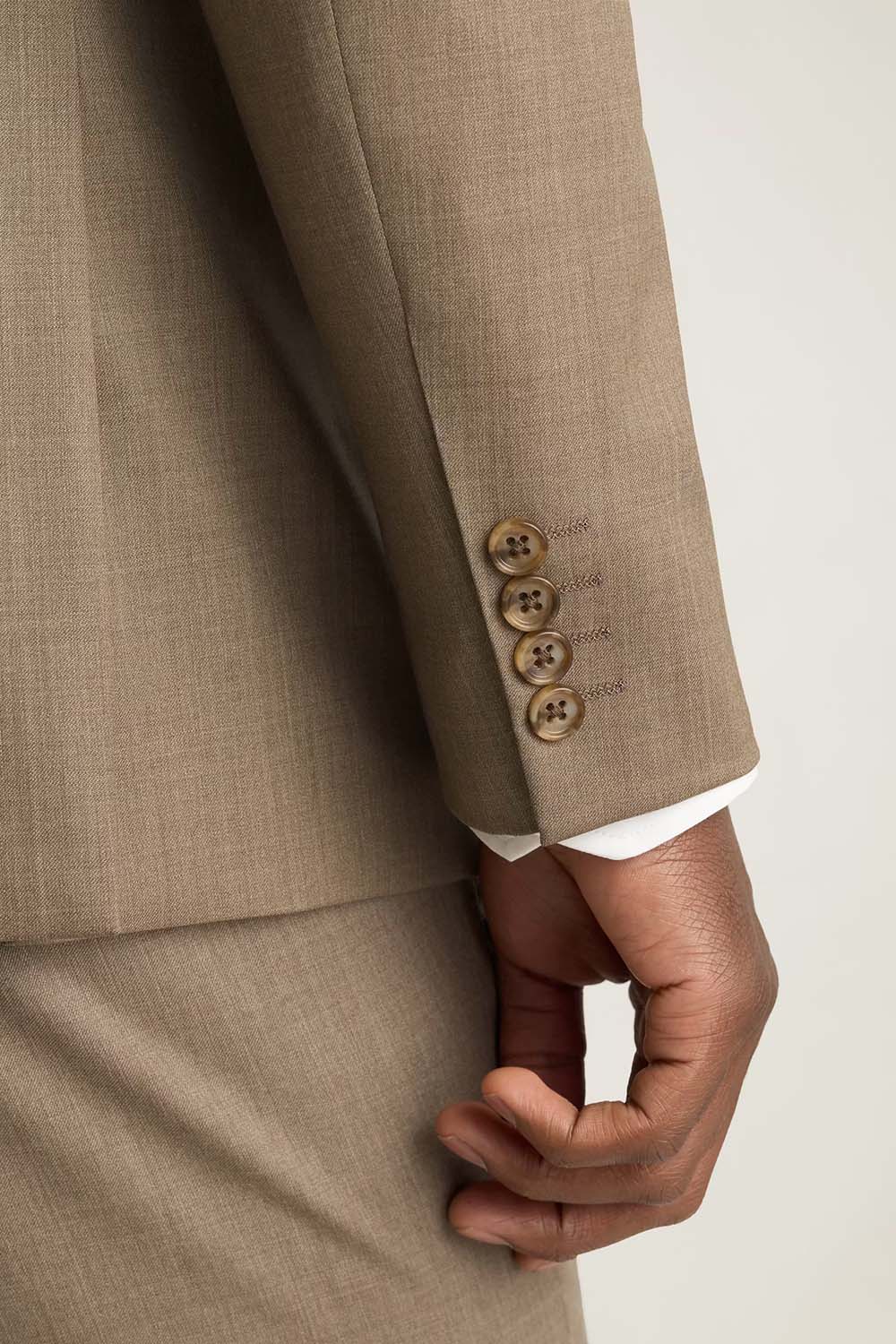 Bonobos - Jetsetter Slim Wool Blazer - Tan - Cuff Detail