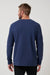 Travis Mathew Cloud Waffle Crew in Mood Indigo — Back view