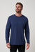Travis Mathew Cloud Waffle Crew in Mood Indigo — Front view