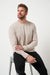 Travis Mathew - Cloud Waffle Crew - Oxford Tan - Model Front