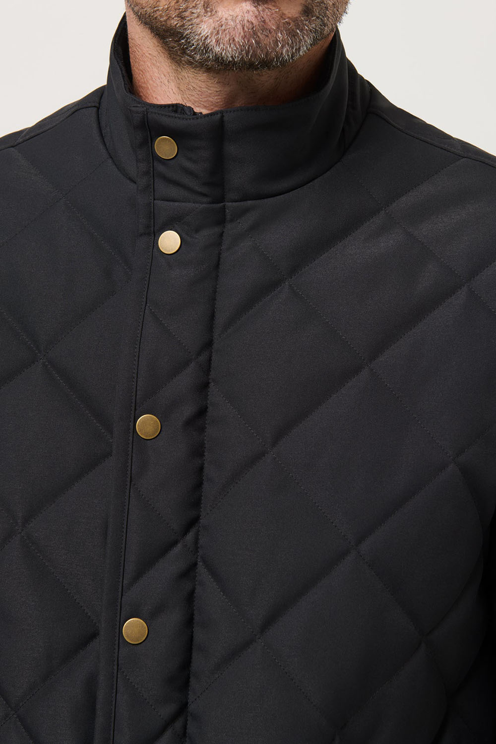 Travis Mathew Highlander Jacket in Black — Detail snap view