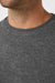 Travis Mathew - Social Club Brushed Crew - Heather Dk Grey - Collar Detail