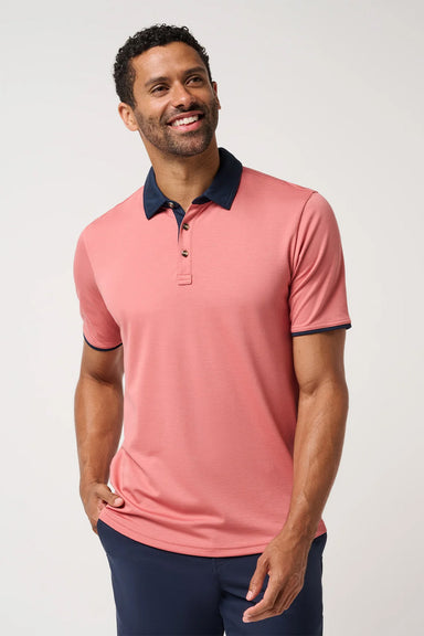 travis mathew all day social club polo brick dust front