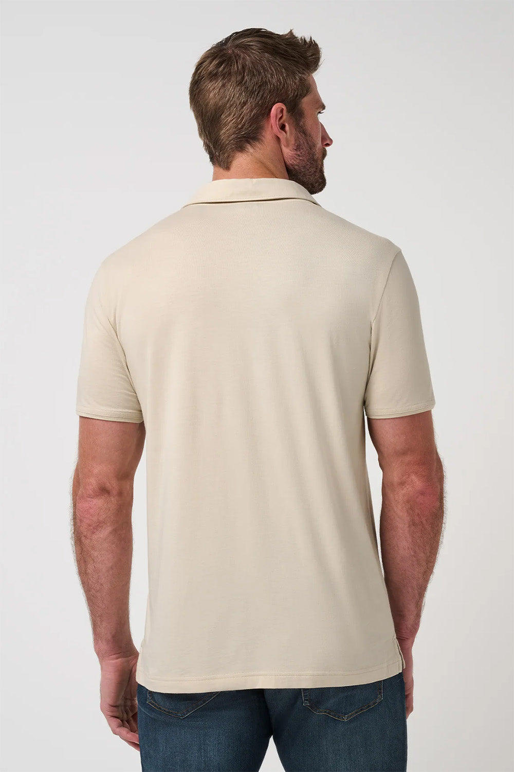 travis mathew cloud popover polo italian sand back