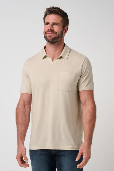 travis mathew cloud popover polo italian sand front