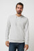 travis mathew cloud waffle hoodie light grey front
