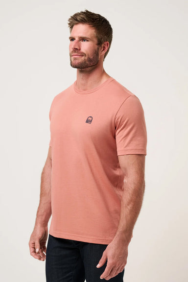 travis mathew top places solid tee brick dust side