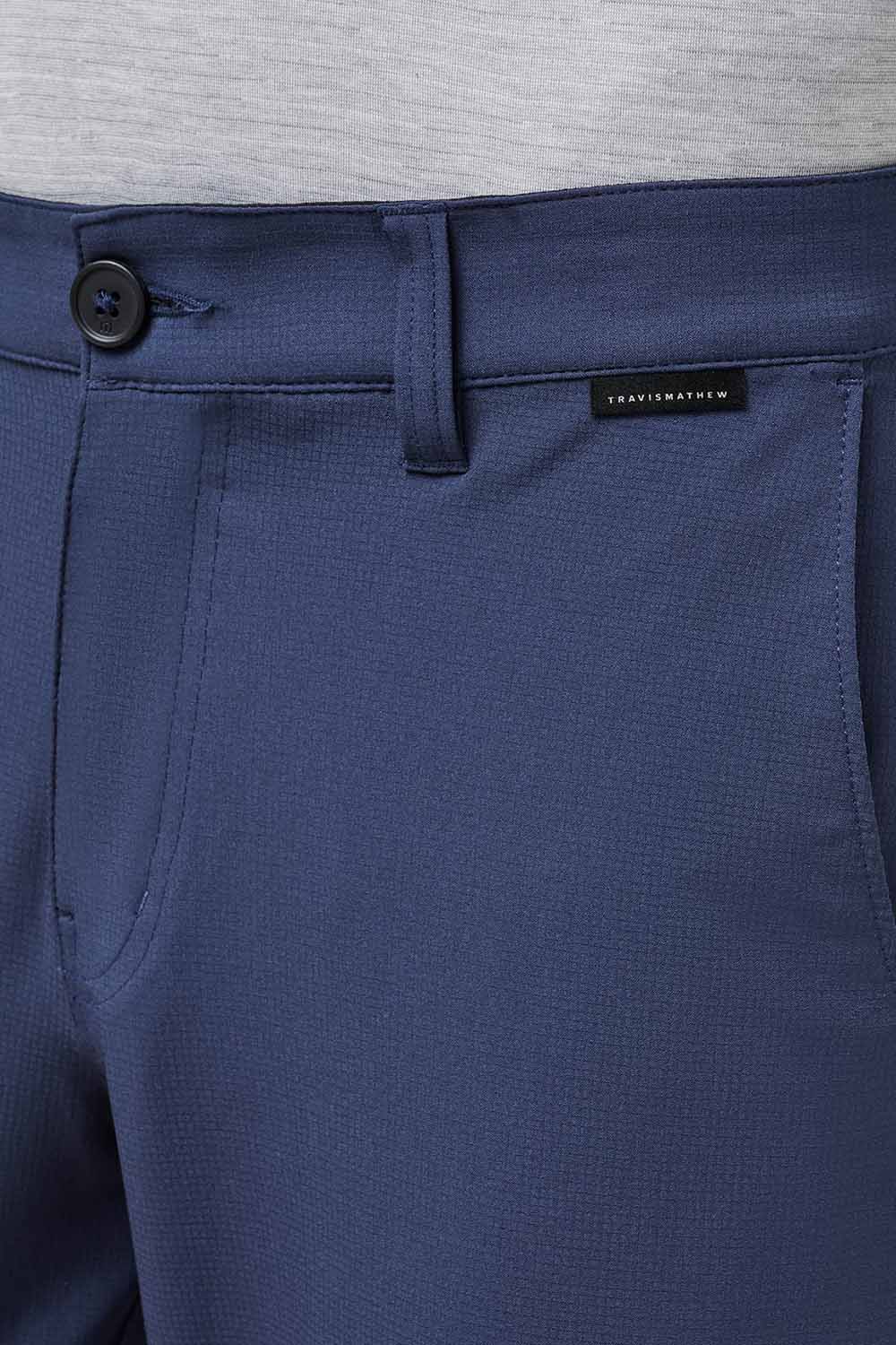 travis mathew wanderlust shorts mood indigo detail