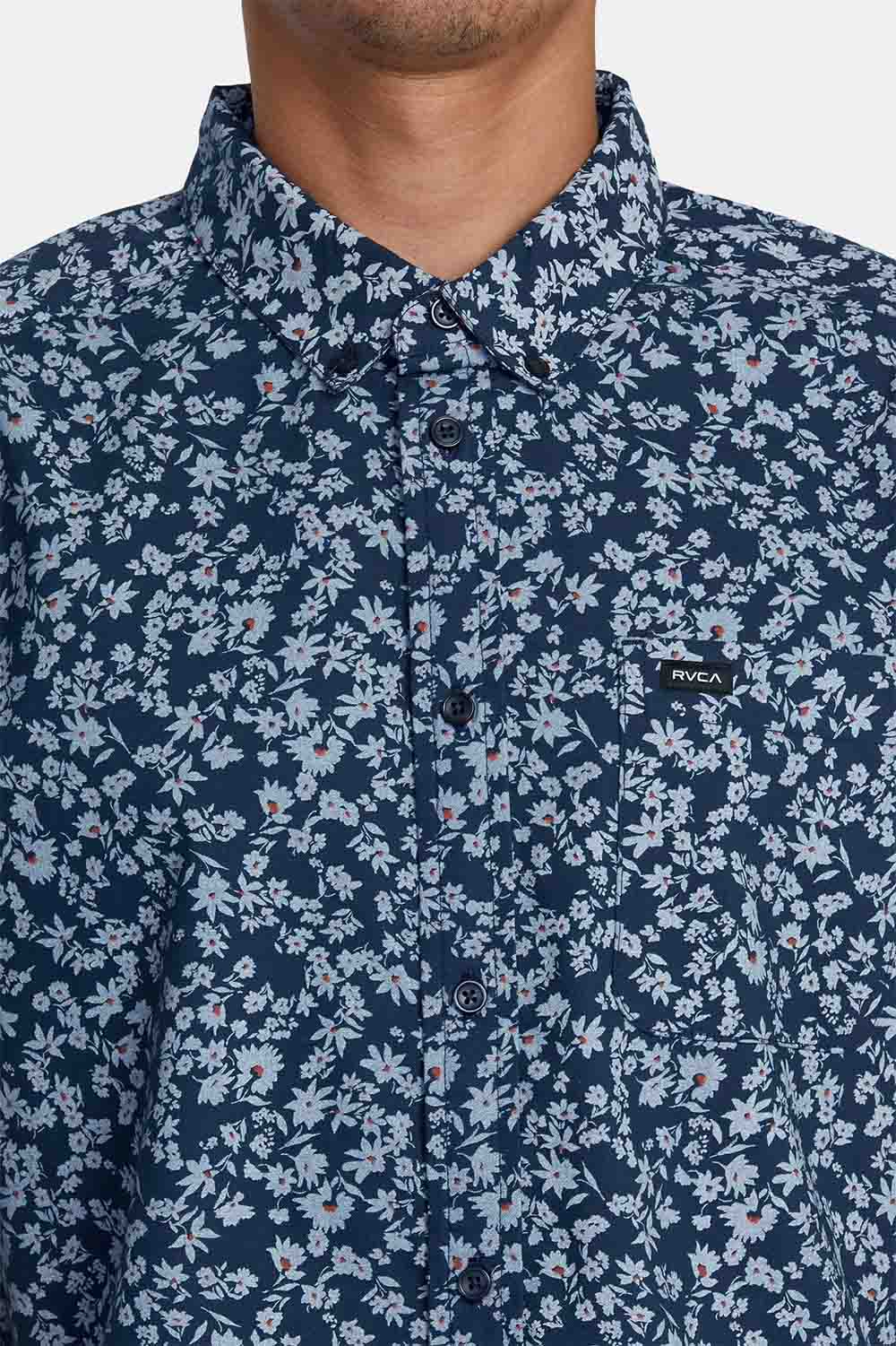 RVCA - That'll Do Print SS - Petrol Blue - Detail