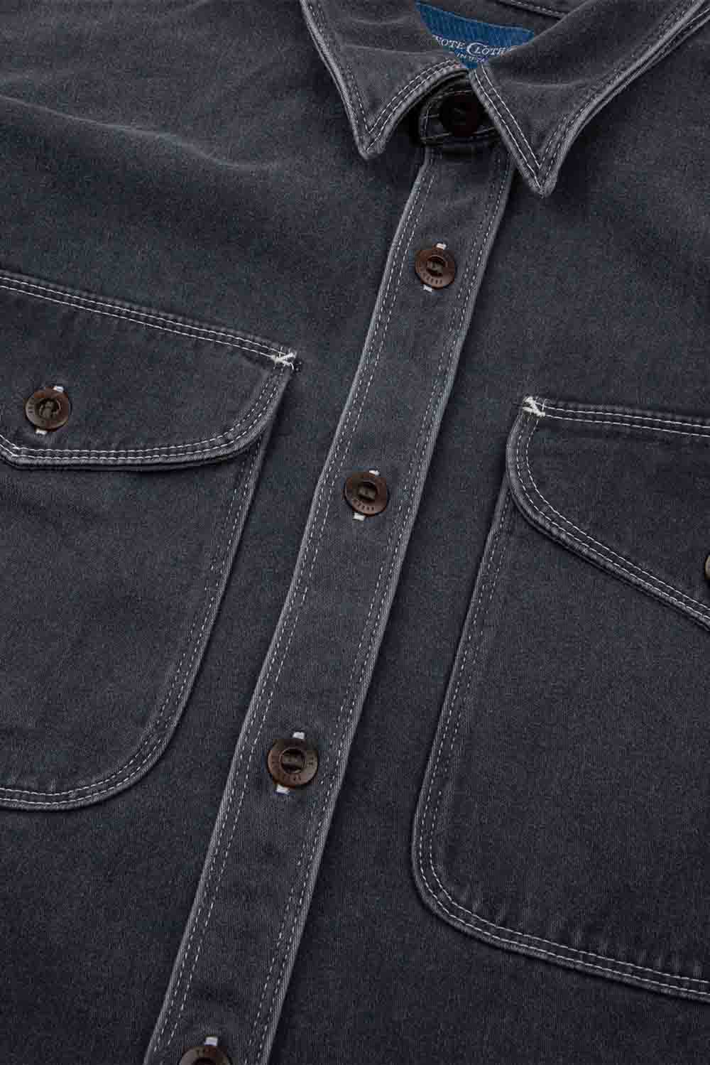 Freenote Cloth - Utility Shirt - Charcoal - Detail