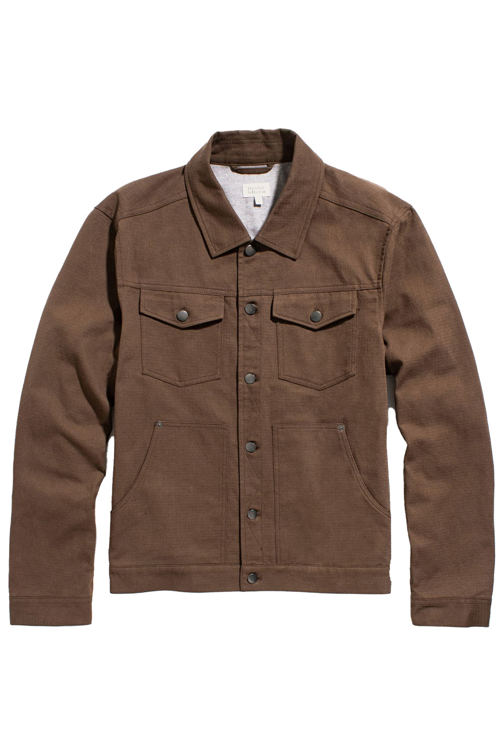 Bridge & Burn - Burl Trucker Jacket - Walnut - Flatlay