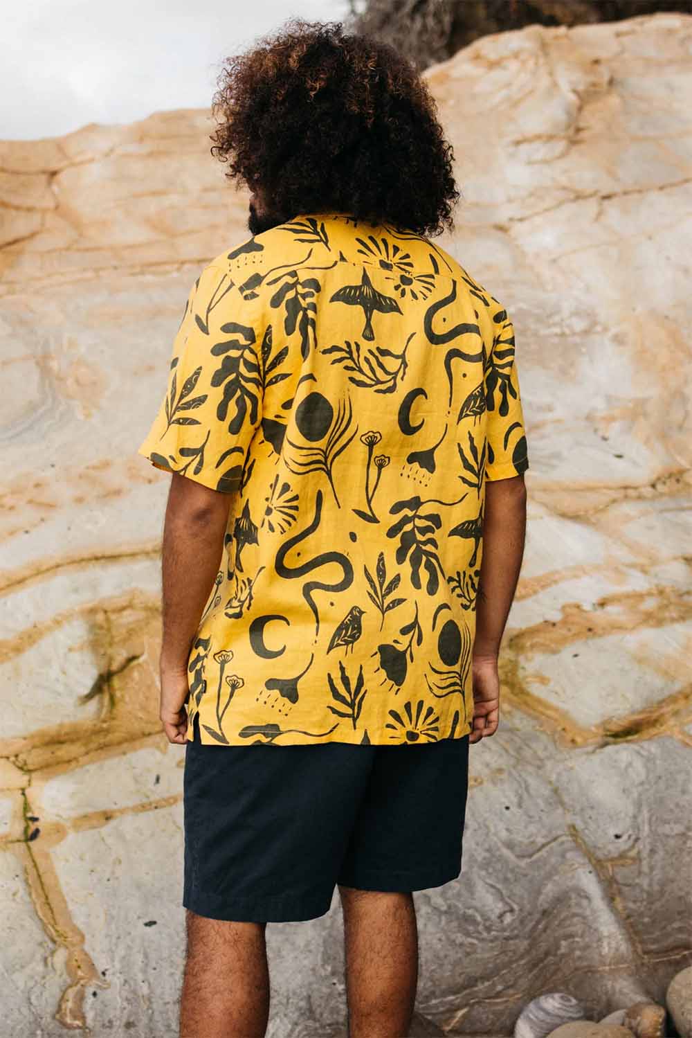 Finisterre - Atlas SS Shirt - Sundial/Olive - Back