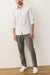 Marine Layer - CALIFORNIA OXFORD SHIRT - Grey/White Stripe
