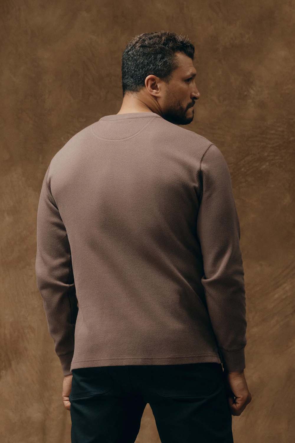 Filson Waffle Knit Thermal Brown Back