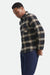 Brixton - Bowery Flannel - Black/Cream - Model Side