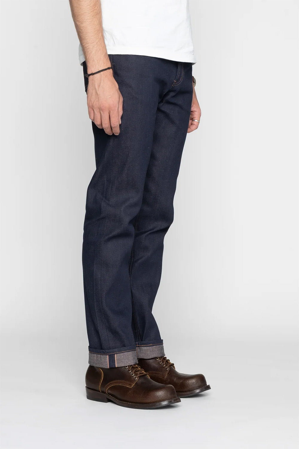 Naked & Famous - Weird Guy - Coffee Dye Selvedge - Side