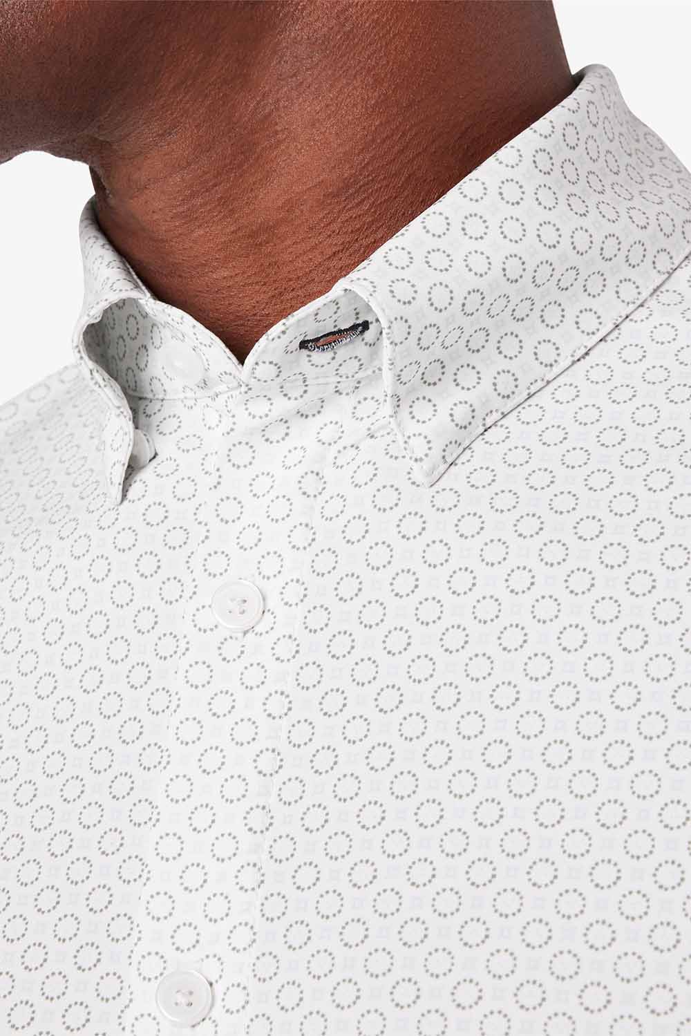 Mizzen + Main - Leeward LS - White Medallion Print - Detail