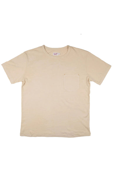 Freenote Cloth - 9oz Pocket T-Shirt - Cream - Flatlay