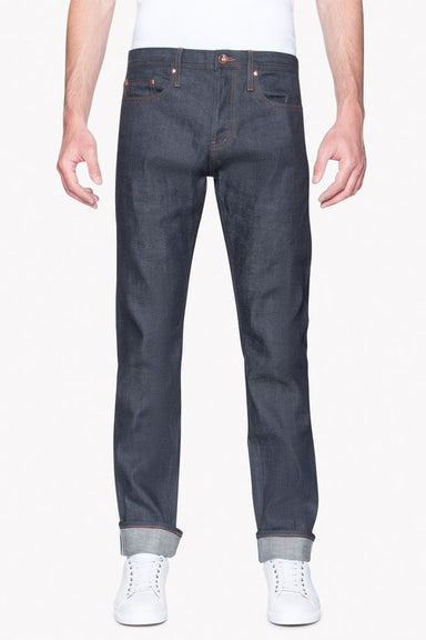 Unbranded - UB222 Tapered - Indigo Stretch Selvedge - Model Front View