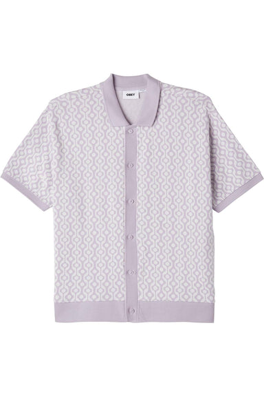 Obey - Testament Button Front SS Polo - Orchid Petal - Front