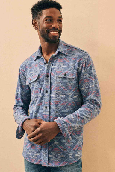 Faherty - Legend Sweater Shirt - Western Jewel Sky - Front