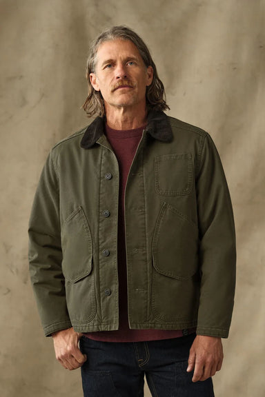 Filson - Insulated Canvas Outfitter Jacket - Dark Olive - Model Front